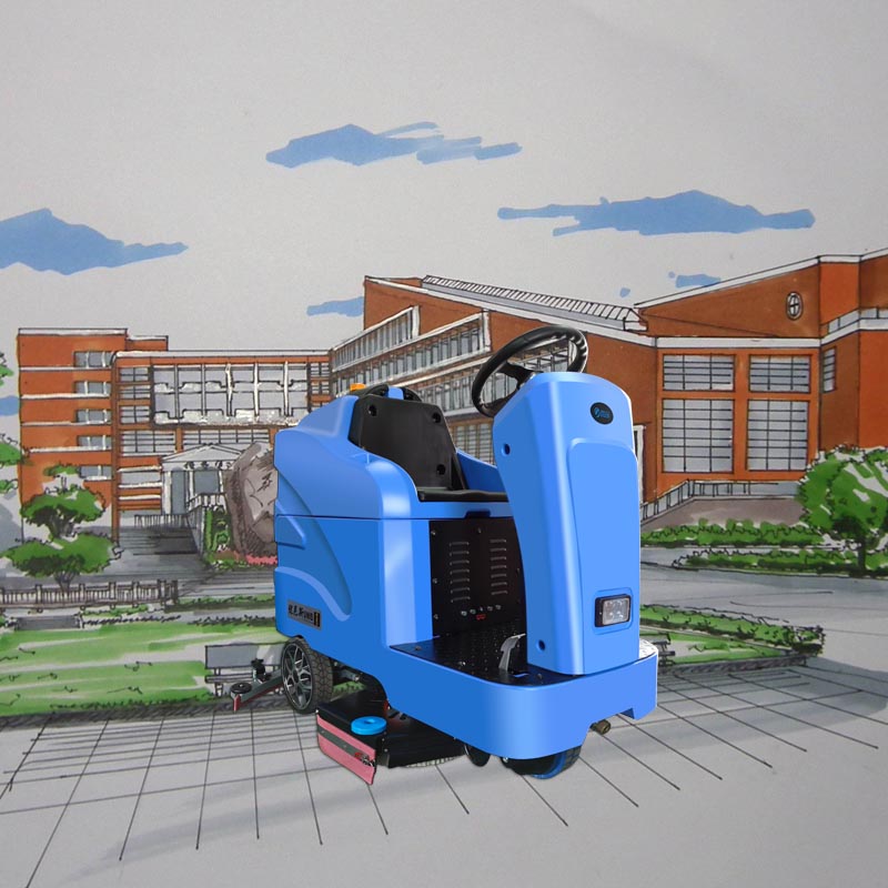 邳州学校用驾驶式电动洗地机